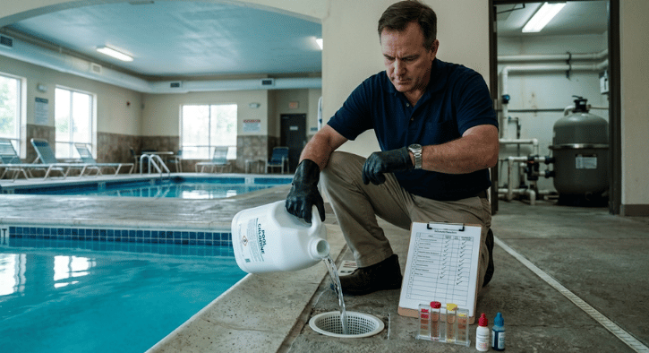 pool chemical manual dosing